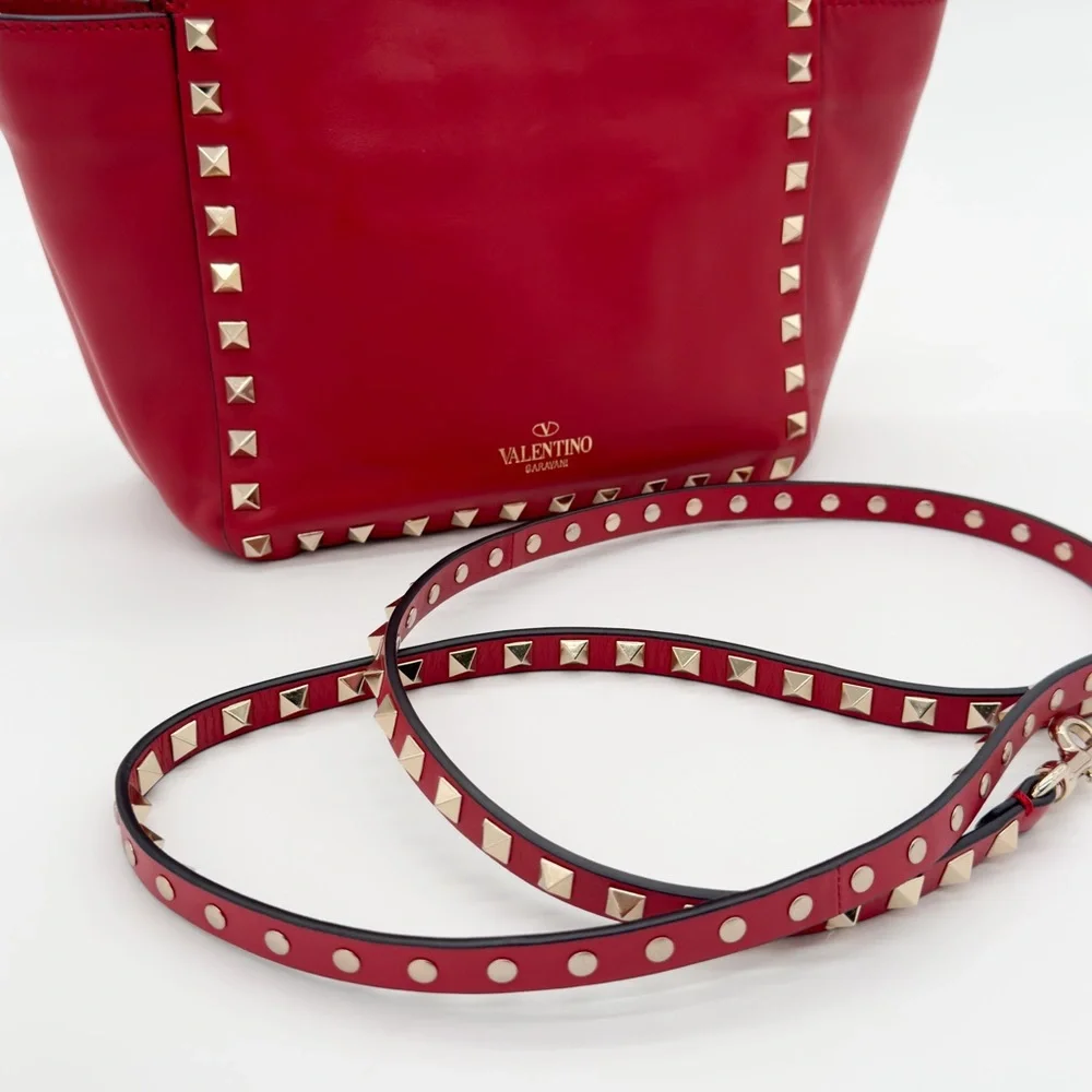 Valentino Rockstud Leather Shoulder Bag - Picture 10 of 17